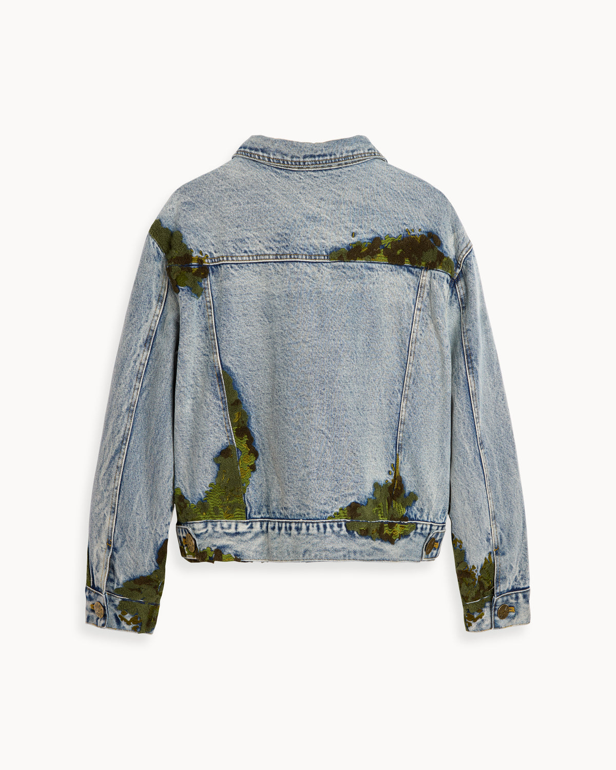 EMBROIDERED MOSS DENIM JACKET