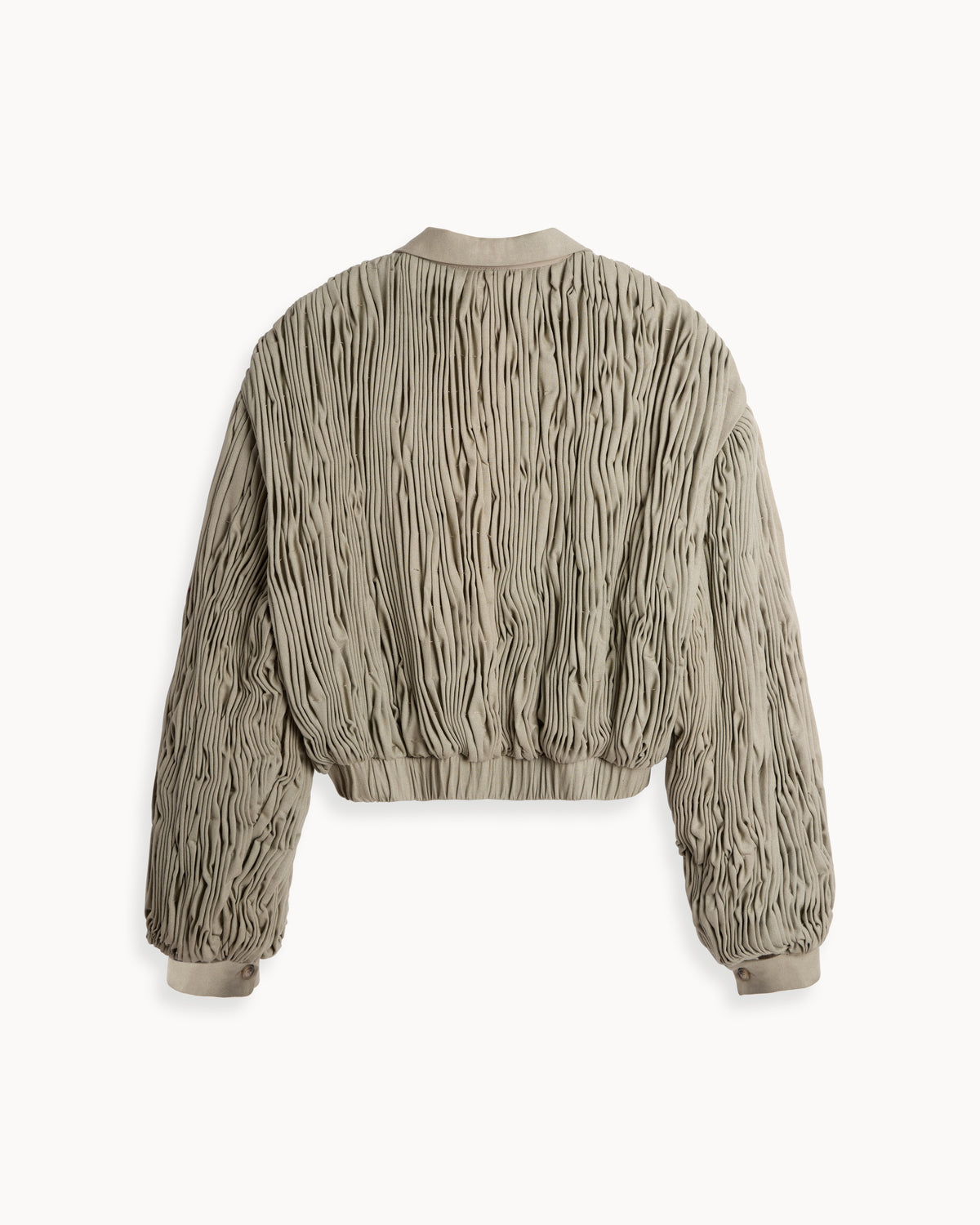 RUFFLED WOOL BOMBER
