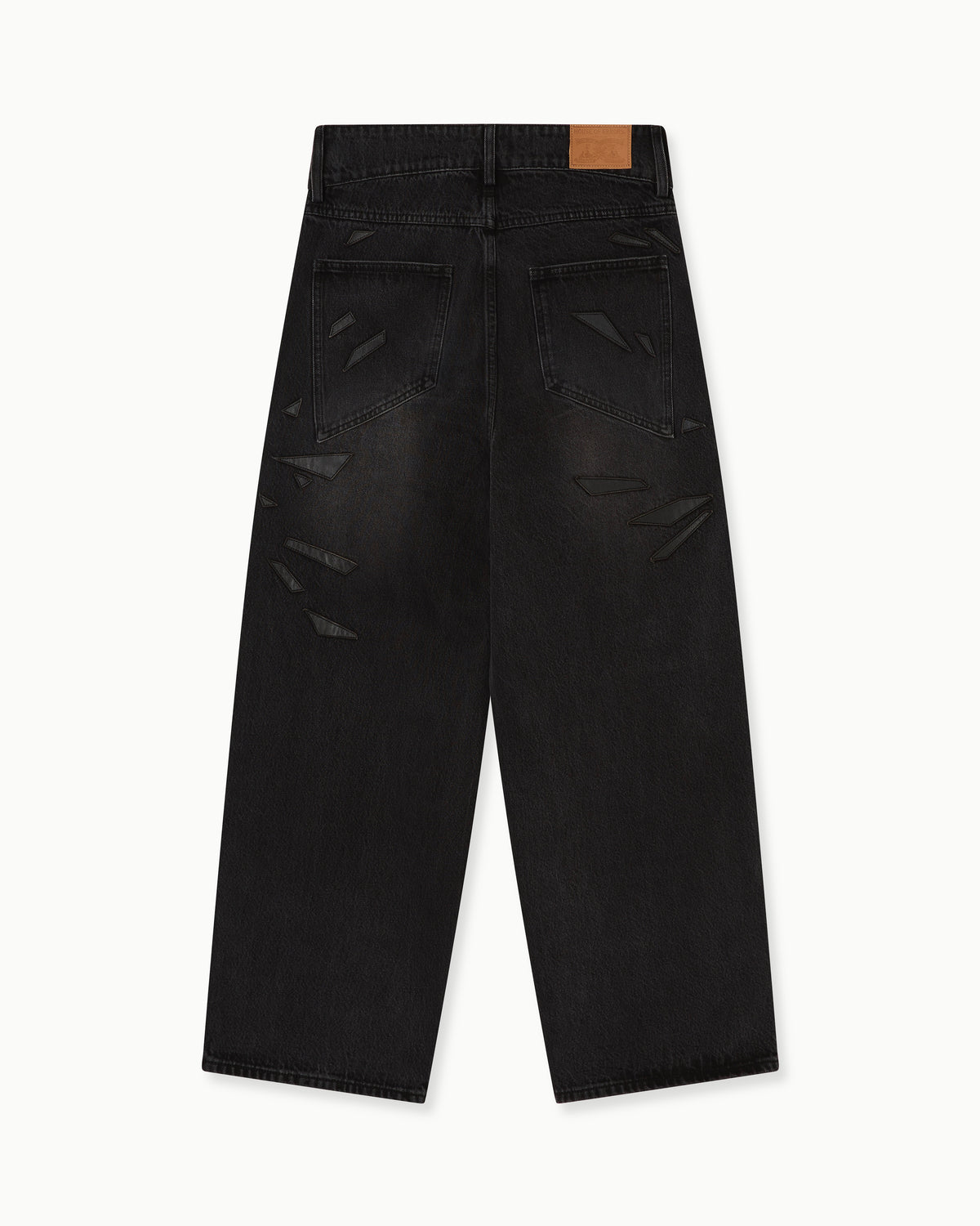 SMASHED LEATHER GLASS JEANS