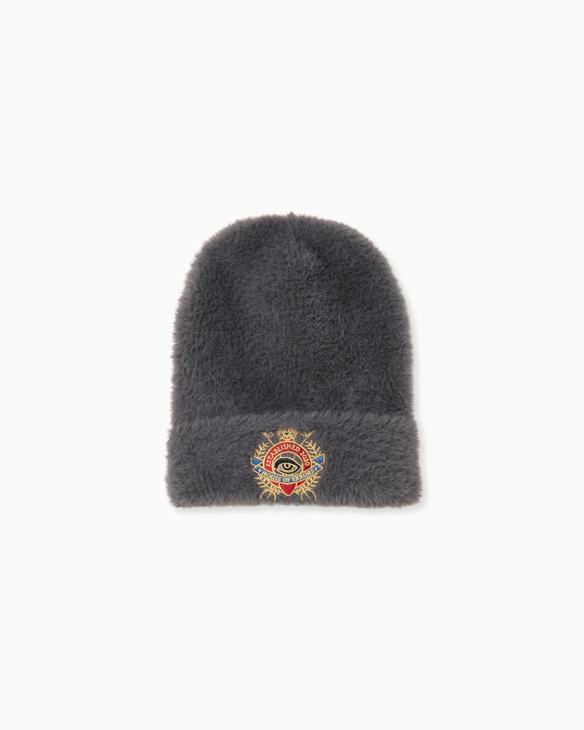 CREST BEANIE IN GREY